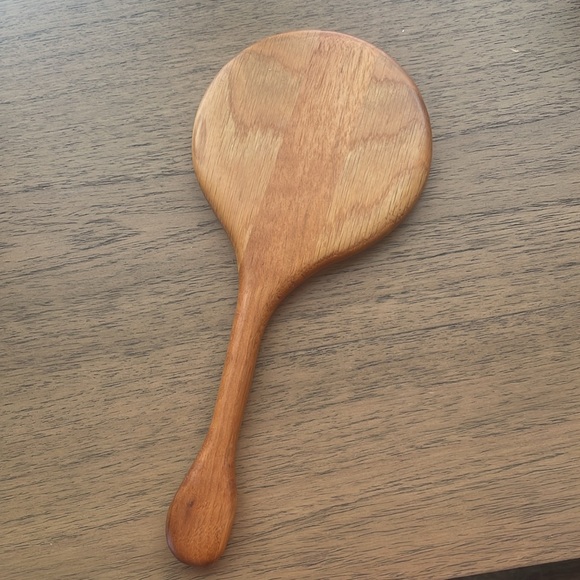 Vintage Solid Wood Handheld Mirror - Picture 5 of 6